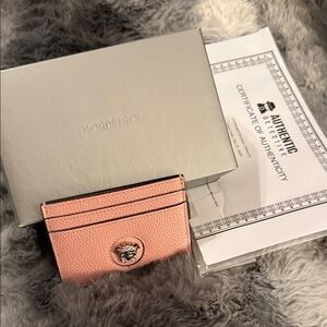 Versace Pink Card Holder with Medusa Emblem with COA